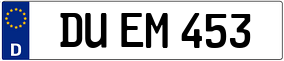 Trailer License Plate